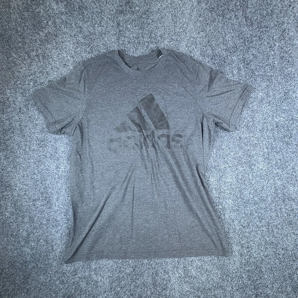 Adidas Atacagil Amplifier T Shirt Mens Large Gray Short Sleeve Workout‎ Crewneck